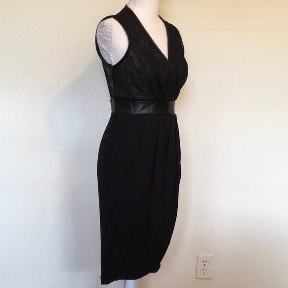 Tt Collection Desiree CrossFront Silk/Leather Mini - Picture 5 of 8